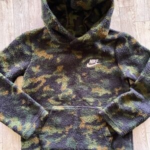 Nike Camouflage Hooded  Long Sleeve Pullover Sweat Shirt